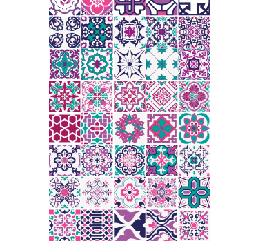 Texture and pattern blind geometric tile design - TenStickers