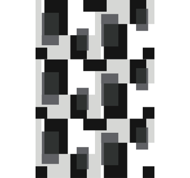 Black and white color blocks Living room roller blind - TenStickers