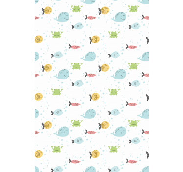 Colorful fishes on white Kids blind - TenStickers