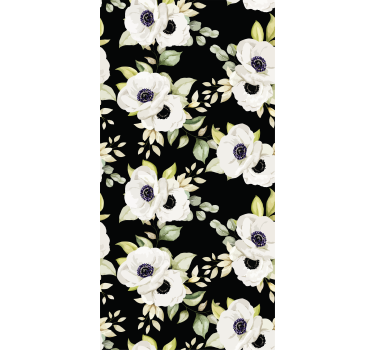 Elegant White Blooms flower blind - TenStickers