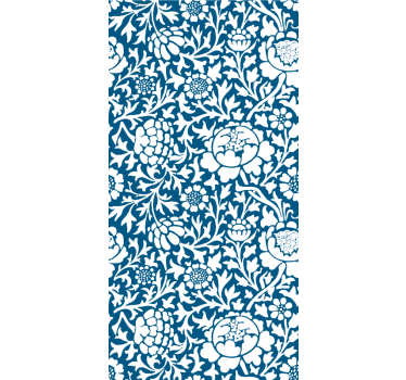 Blue vintage pattern flower blind - TenStickers