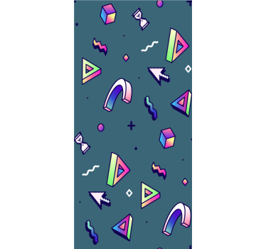 Geometric Playful Shapes funky roller blind - TenStickers