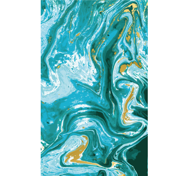 Marbled Aqua Swirls texture and pattern blind - TenStickers