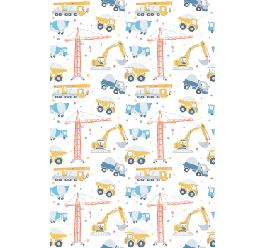 Construction vehicles fun childrens blind - TenStickers