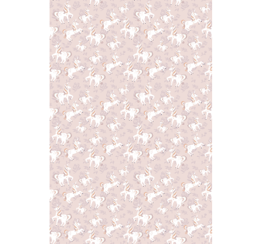 Beige unicorn fantasy childrens blind - TenStickers