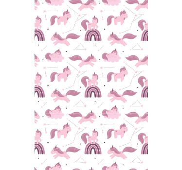 Pink unicorns and arches childrens blind - TenStickers