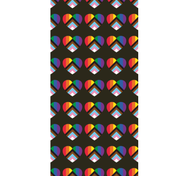 Vibrant Heart Pattern funky roller blind - TenStickers