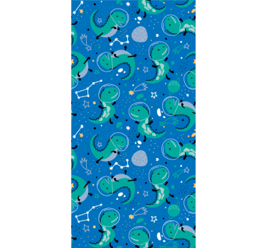 Funny dinos with planets Kids blind - TenStickers