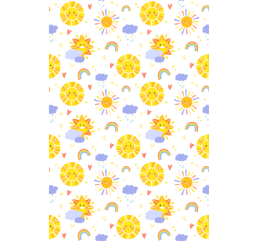 Sunny Clouds and Rainbows childrens blind - TenStickers