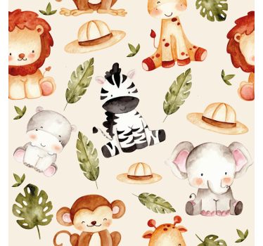 Beige safari Kids blind - TenStickers