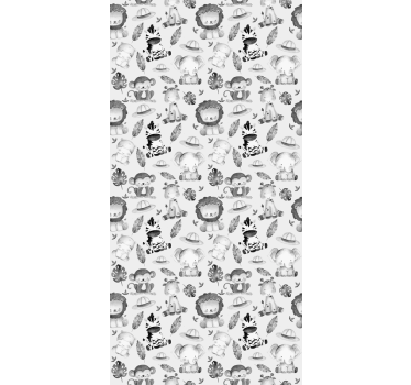 Grey baby animals childrens blind - TenStickers