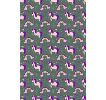 Purple unicorn pattern childrens blind - TenStickers