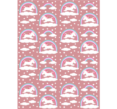 Magical unicorn theme childrens blind - TenStickers