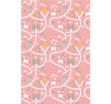 Castels and unicorns childrens blind - TenStickers