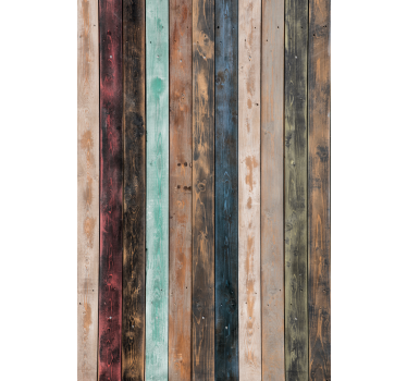 Colorful rustic wooden planks texture and pattern blind - TenStickers
