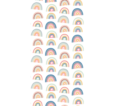 Colorful heart rainbows childrens blind - TenStickers