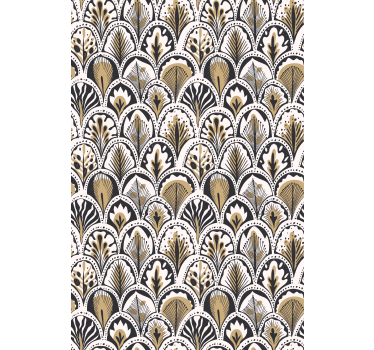 Golden pattern flower blind - TenStickers