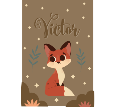 Custom fox design childrens blind - TenStickers