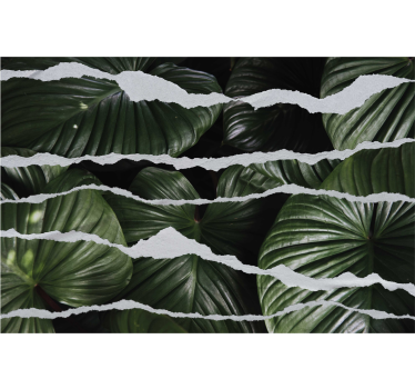 Torn leaf patterns kitchen blind - TenStickers