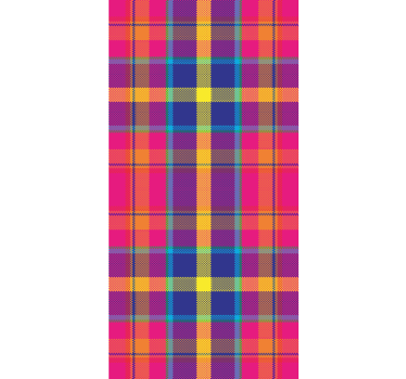 Colourful gingham pattern Teen blind - TenStickers