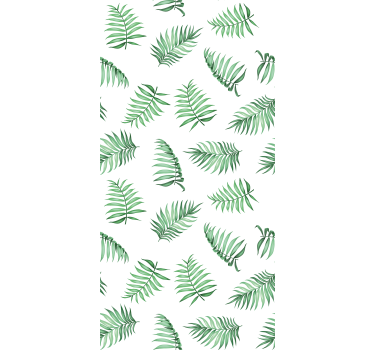 Green Palm Leaves Tree roller blind - TenStickers