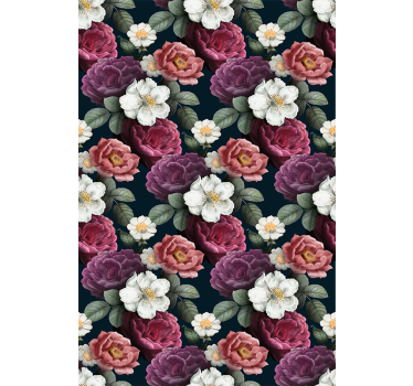 Graceful Bloom Composition flower blind - TenStickers