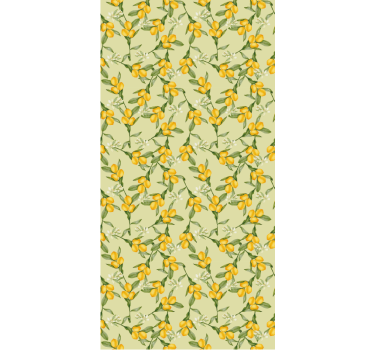 Tropical summer lemons pattern Fruit and vegetable roller blind - TenStickers