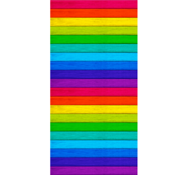 Rainbow wooden planks texture and pattern blind - TenStickers