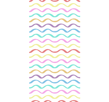 Colorful wavy lines childrens blind - TenStickers