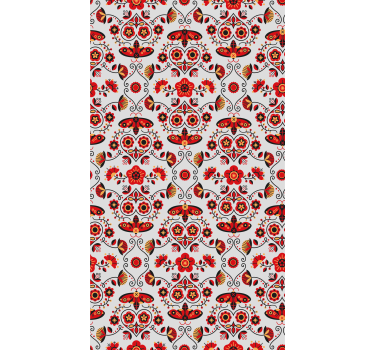 Polish red pattern flower blind - TenStickers
