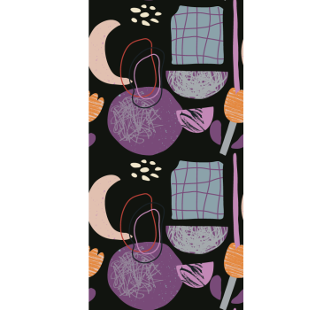 Abstract shape pattern modern blind - TenStickers