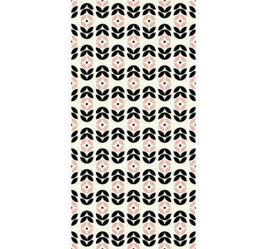 Geometric repetition beige flower blind - TenStickers