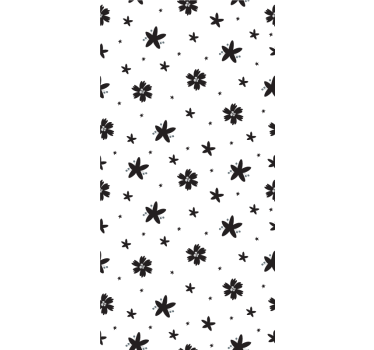 Black and White Design flower blind - TenStickers