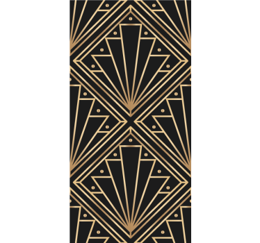 "Art Deco" golden shapes Blind elegance - TenStickers