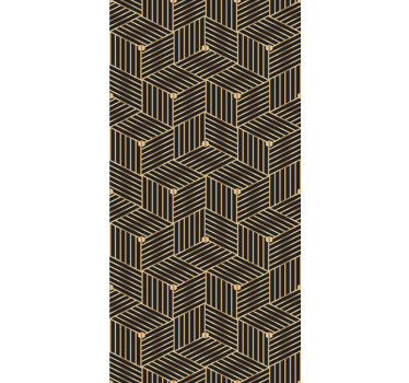 Golden geometric deco pattern Blind elegance - TenStickers