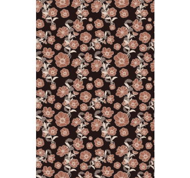 Vintage dark pattern flower blind - TenStickers