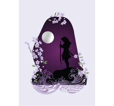 Swordsman Silhouette funky roller blind - TenStickers