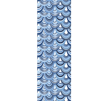 Blue wave patterns texture and pattern blind - TenStickers