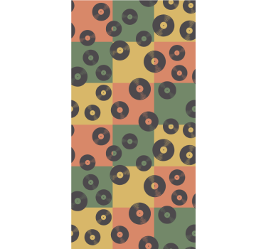Retro vinyl records more vintage roller blind - TenStickers