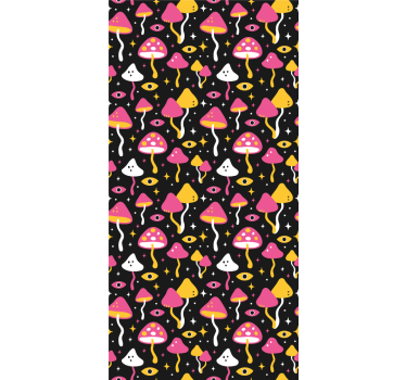 Lively Mushroom Theme funky roller blind - TenStickers