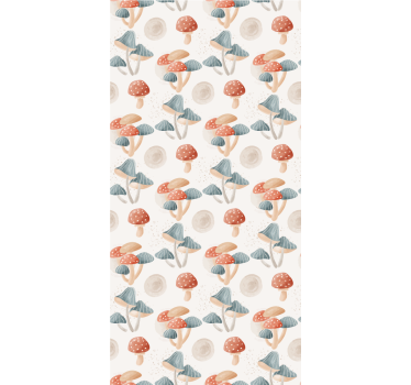 Watercolor mushroom pattern Modern roller blind - TenStickers