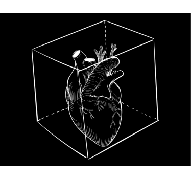 Heart Anatomy Illustration funky roller blind - TenStickers