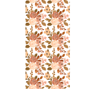 Romantic beige pattern flower blind - TenStickers