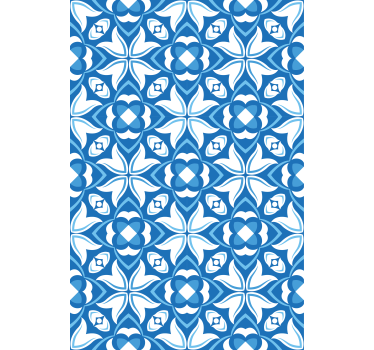 Intricate Blue Motif texture and pattern blind - TenStickers