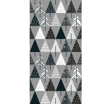 Minimalistic trees nordic style roller blind - TenStickers