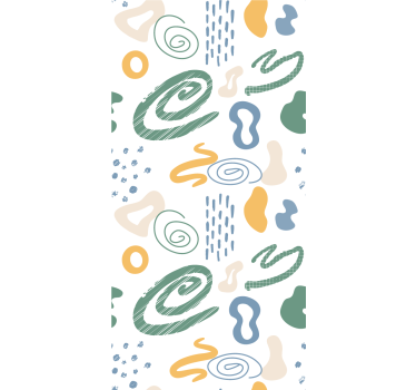 Abstract painted shapes modern blind - TenStickers