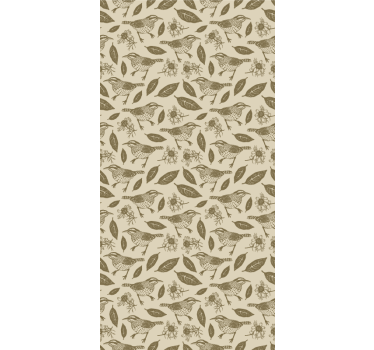 Birds in nature and plants Master bedroom window blind - TenStickers