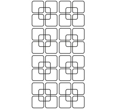 Black and white geometric squares modern blind - TenStickers
