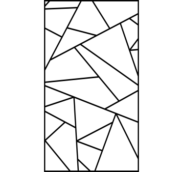 Black geometric lines minimalist design Bathroom window blind - TenStickers