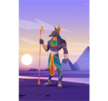 Colorful Recreation of Anubis Modern roller blind - TenStickers